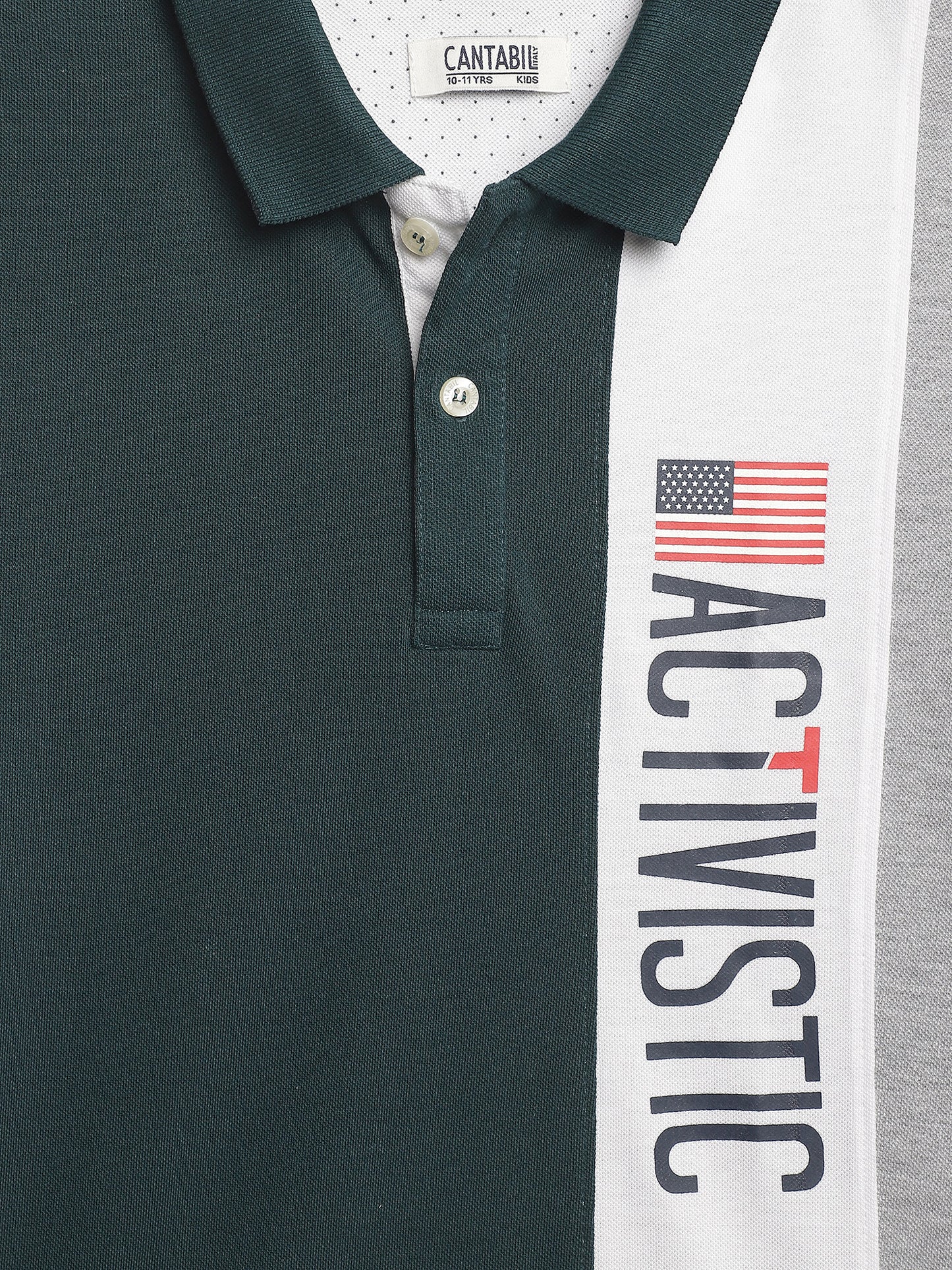 Cantabil Boys Polo Neck Dark Green T-Shirt (7135557779595)