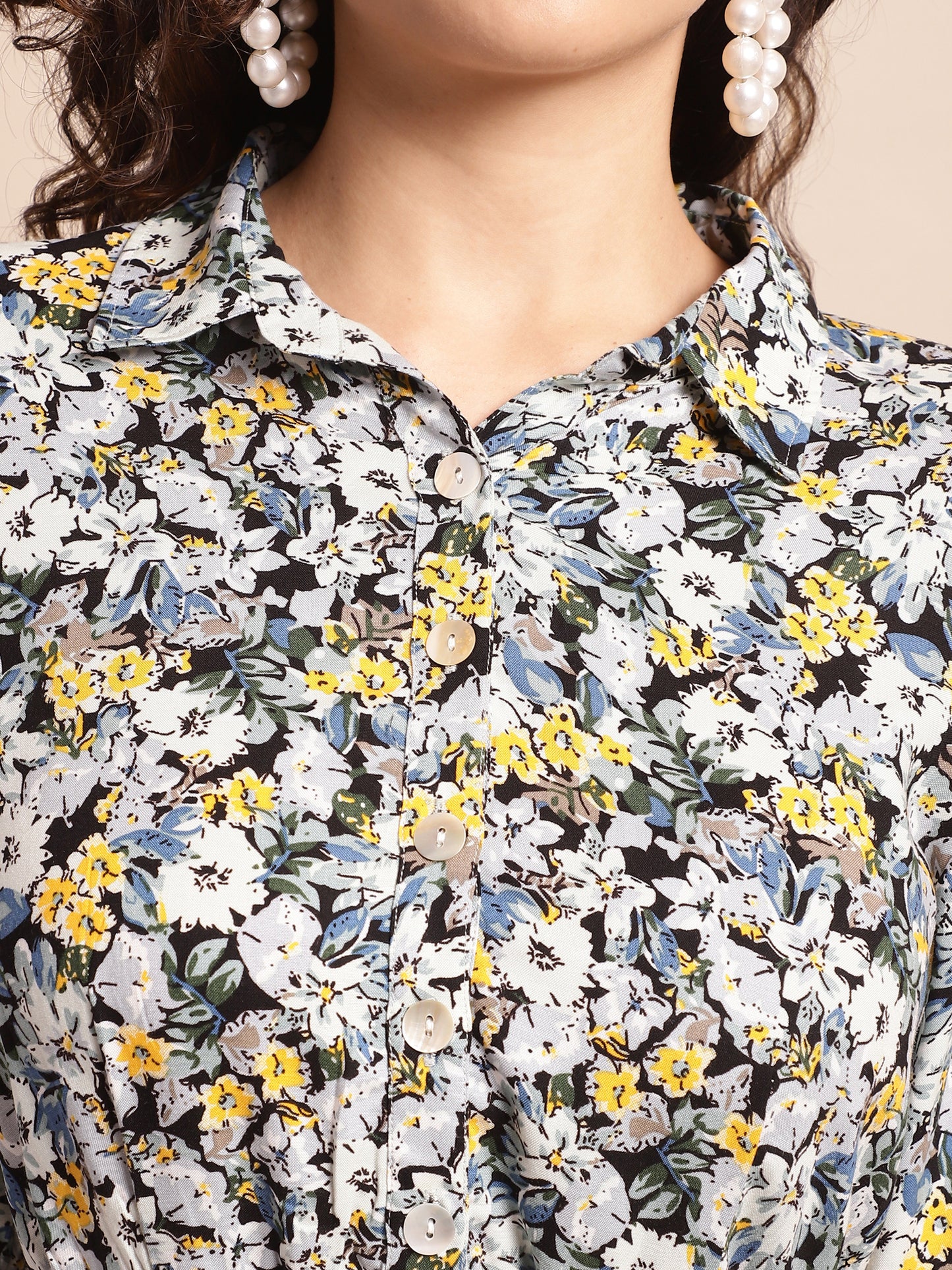 Cantabil Women Multicolored Printed Dress (7137906000011)