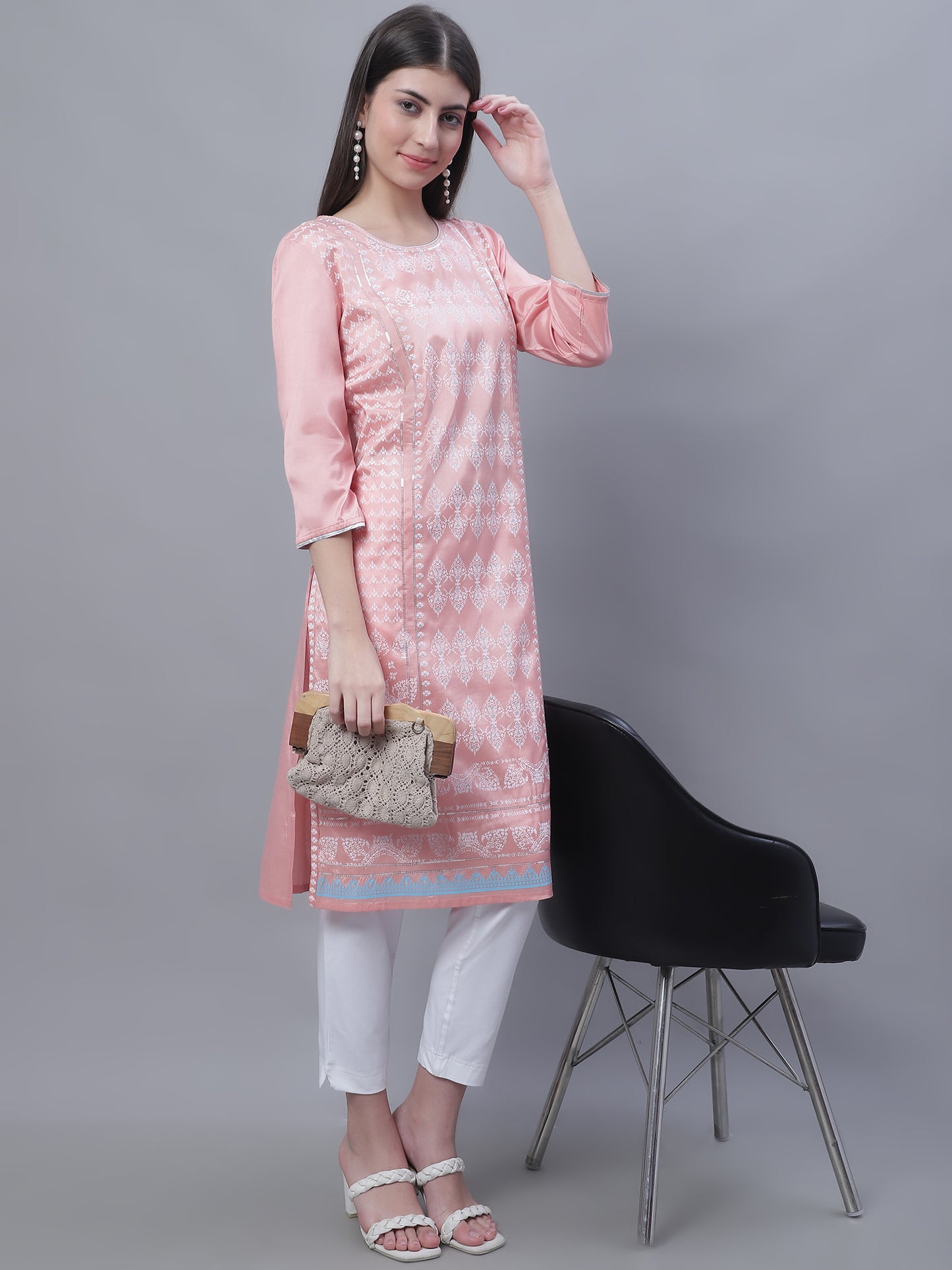 Cantabil Women Solid White Kurti Pant (7135823036555)