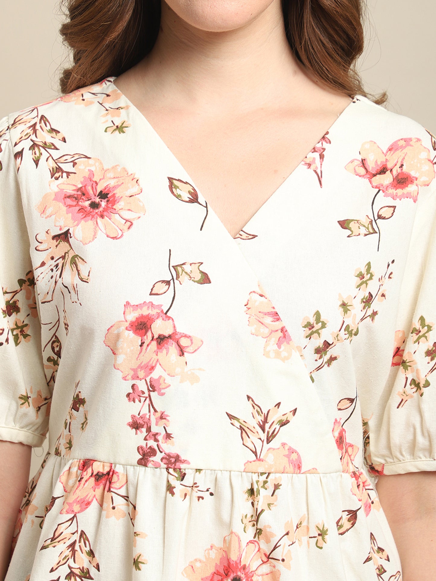 Cantabil Ladies Off White Top (7121576591499)