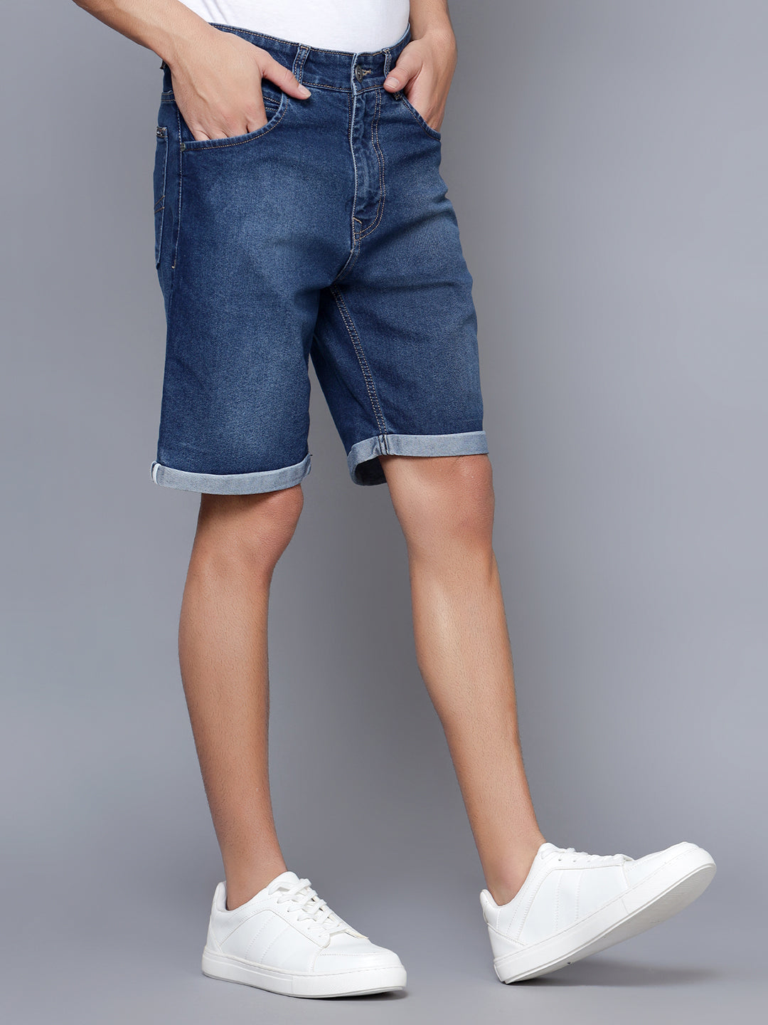 Cantabil Men Dark Blue Shorts (7121526849675)