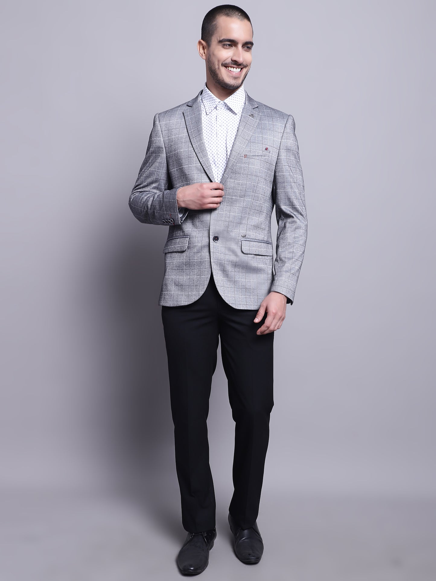 Cantabil Men Grey Blazer (7142076350603)