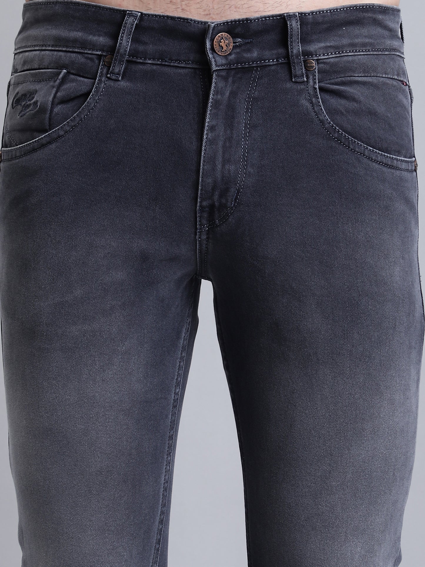 Cantabil Men Grey Clean Look Casual Jeans (7156150796427)