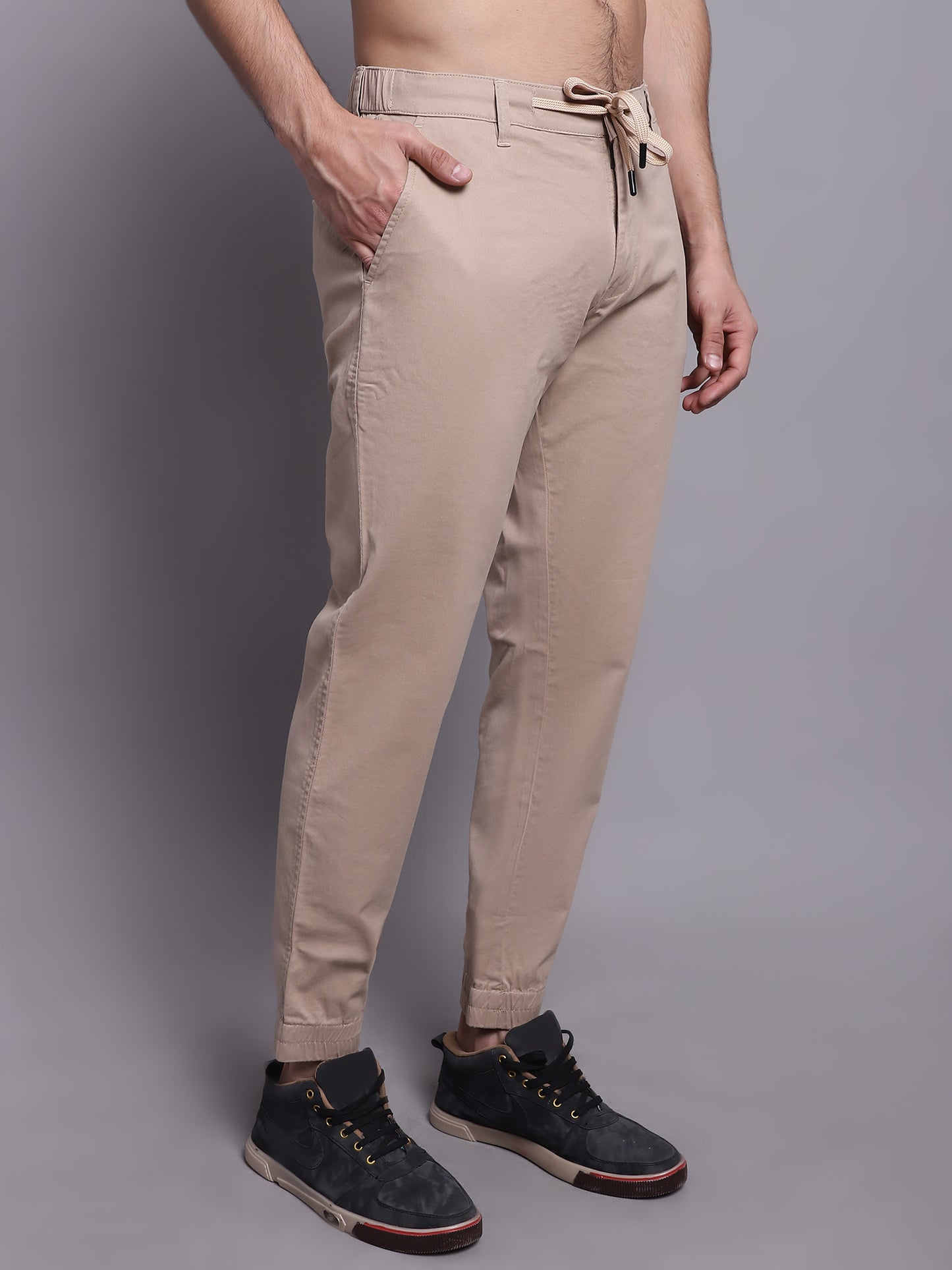 Cantabil Men Khaki Jogger (7137856159883)
