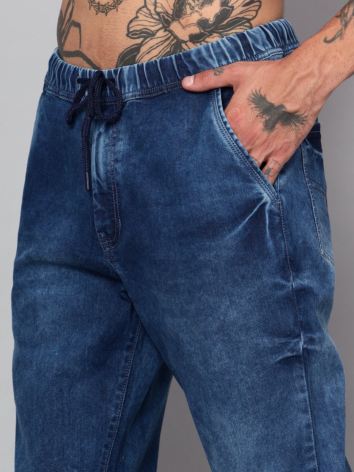 Cantabil Men Dark Blue Jogger (7153636573323)