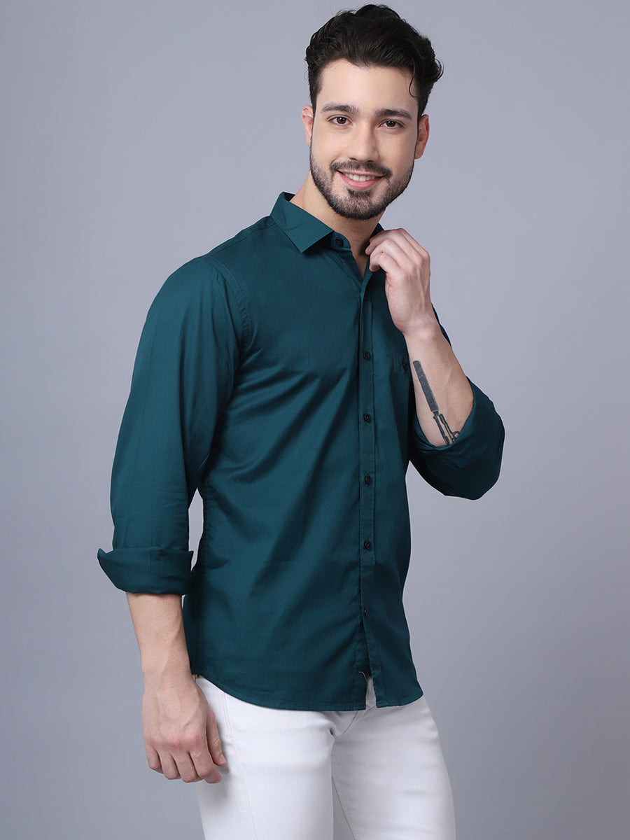 Bottle green 2025 shirt for men