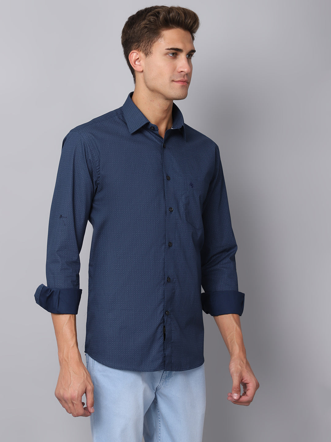 Cantabil Men's Navy Shirt (6927824617611)