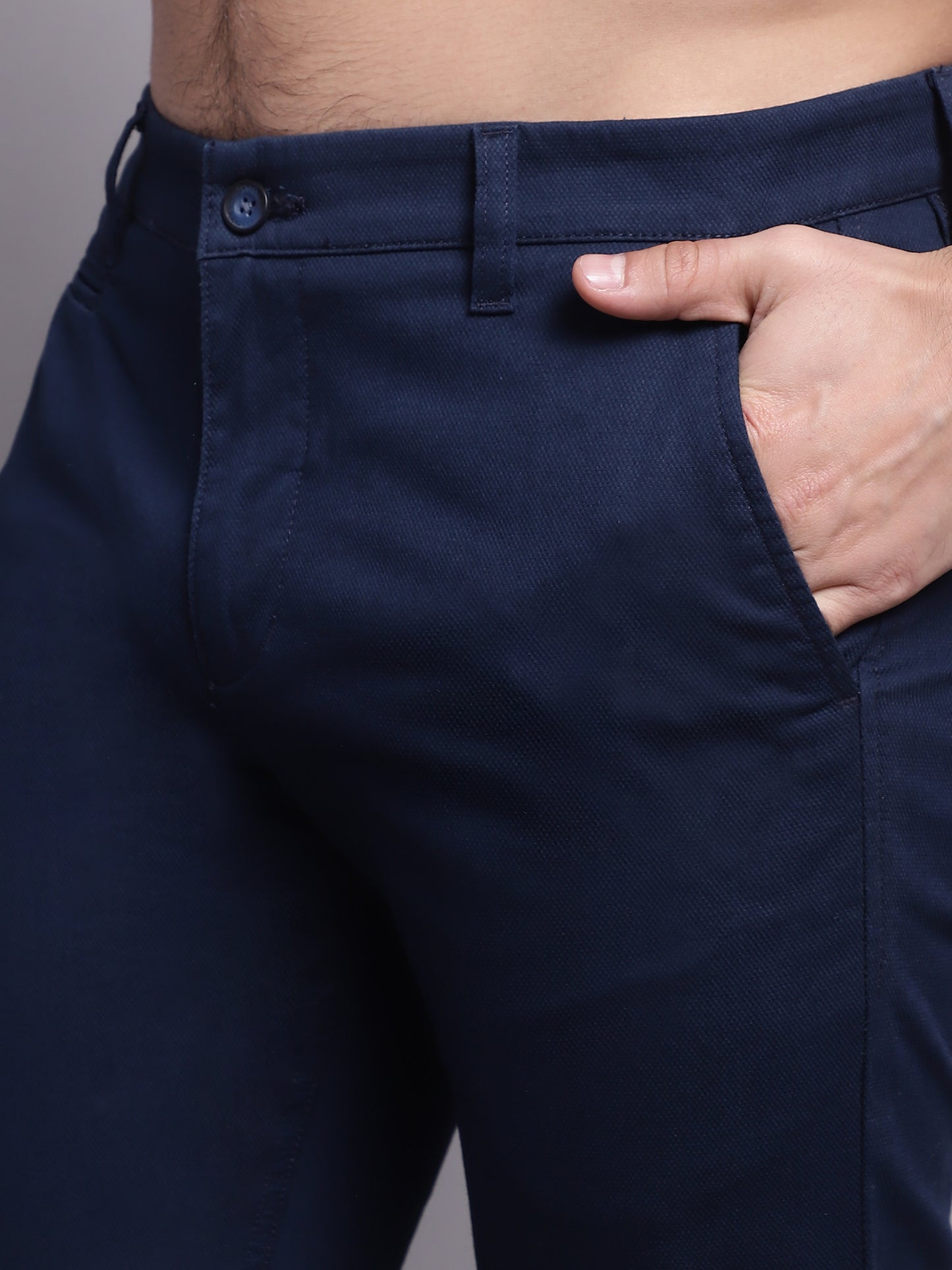 Cantabil Men Blue Casual Trouser (7137873133707)