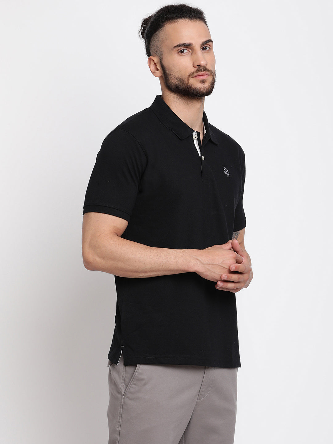 Cantabil Men's Black T-Shirt (6764885835915)