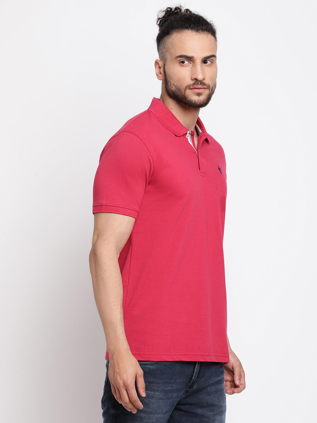 Cantabil Men's Dark Pink T-Shirt (6767170257035)