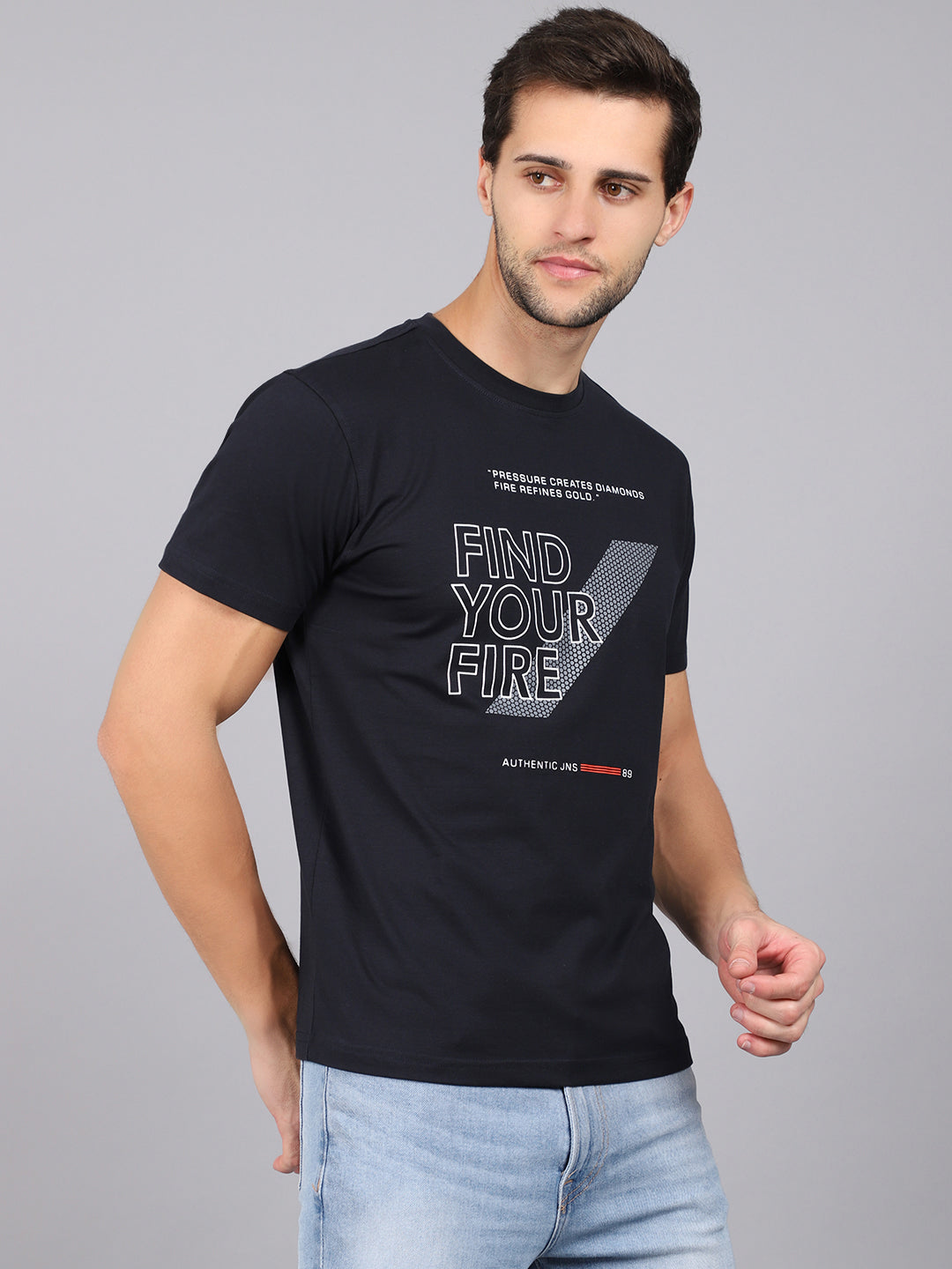 Cantabil Men's Navy T-Shirt (6842789265547)