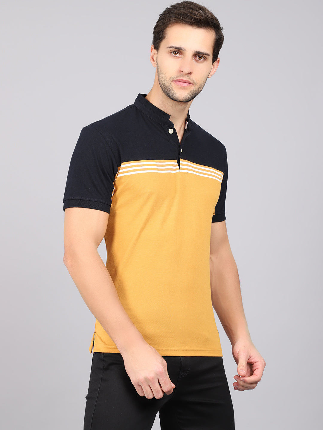 Cantabil Men's Mustard T-Shirt (6841165185163)