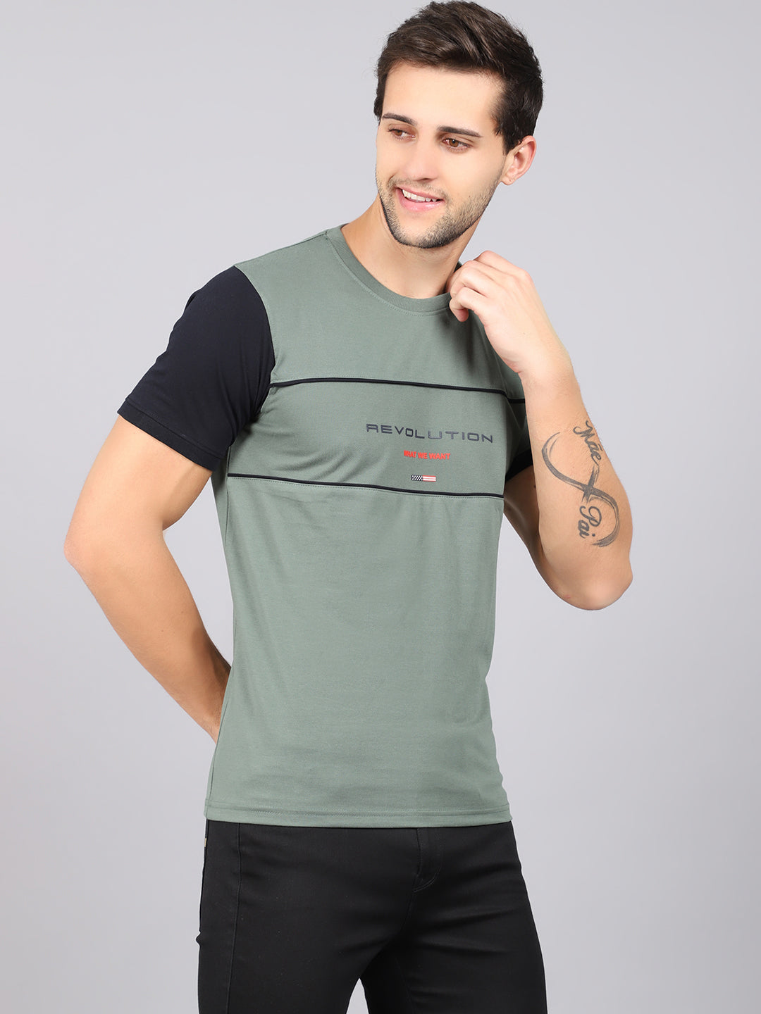 Cantabil Men's Green T-Shirt (6841322799243)