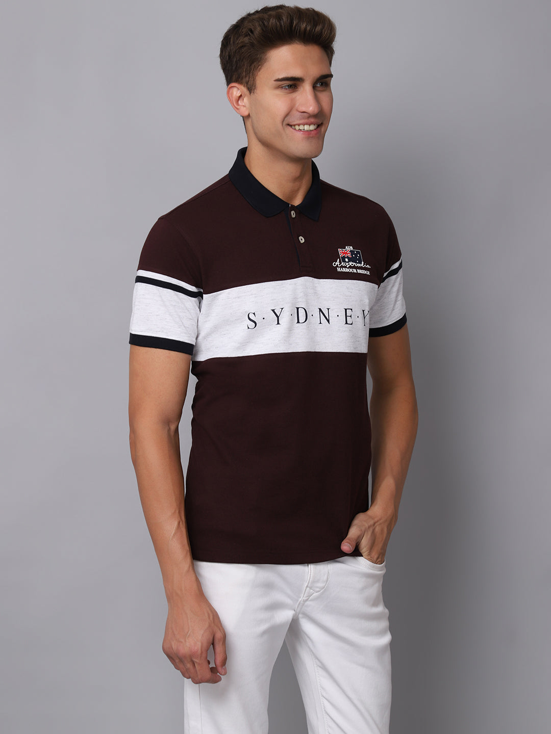 Cantabil Men's Wine T-Shirt (6926227472523)