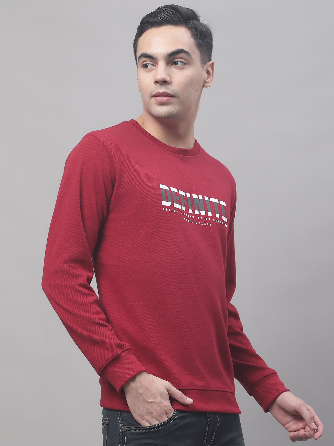 Cantabil Men Maroon T-Shirt (7091634274443)