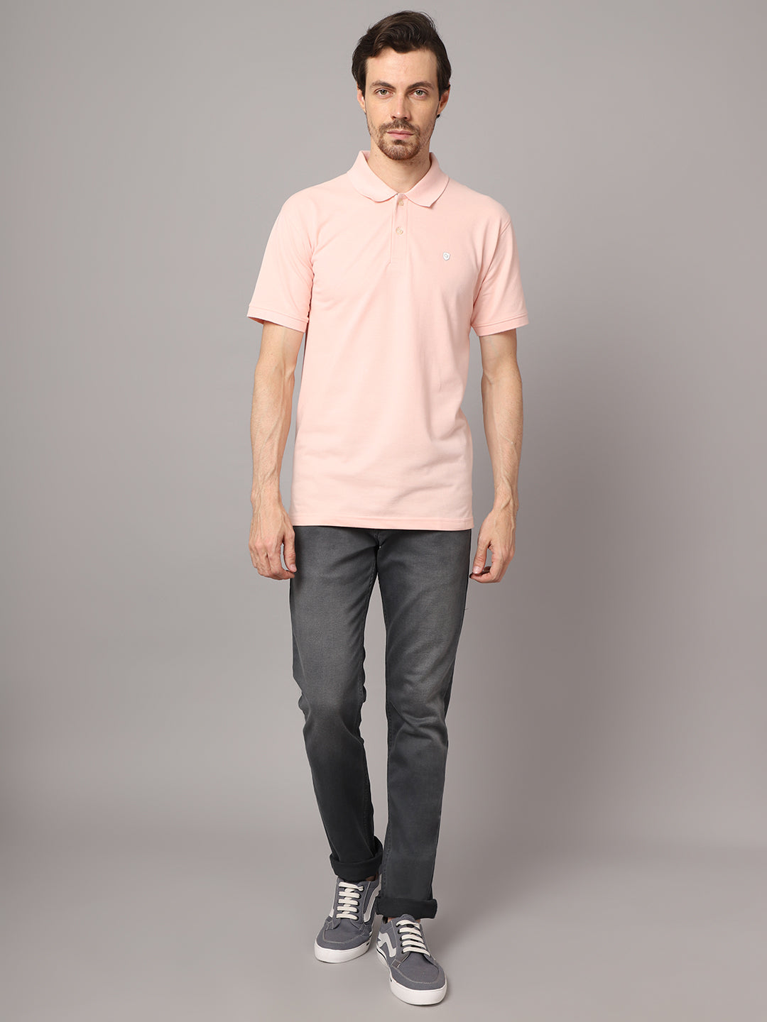 Cantabil Mens Light Pink T-Shirt (7048931803275)