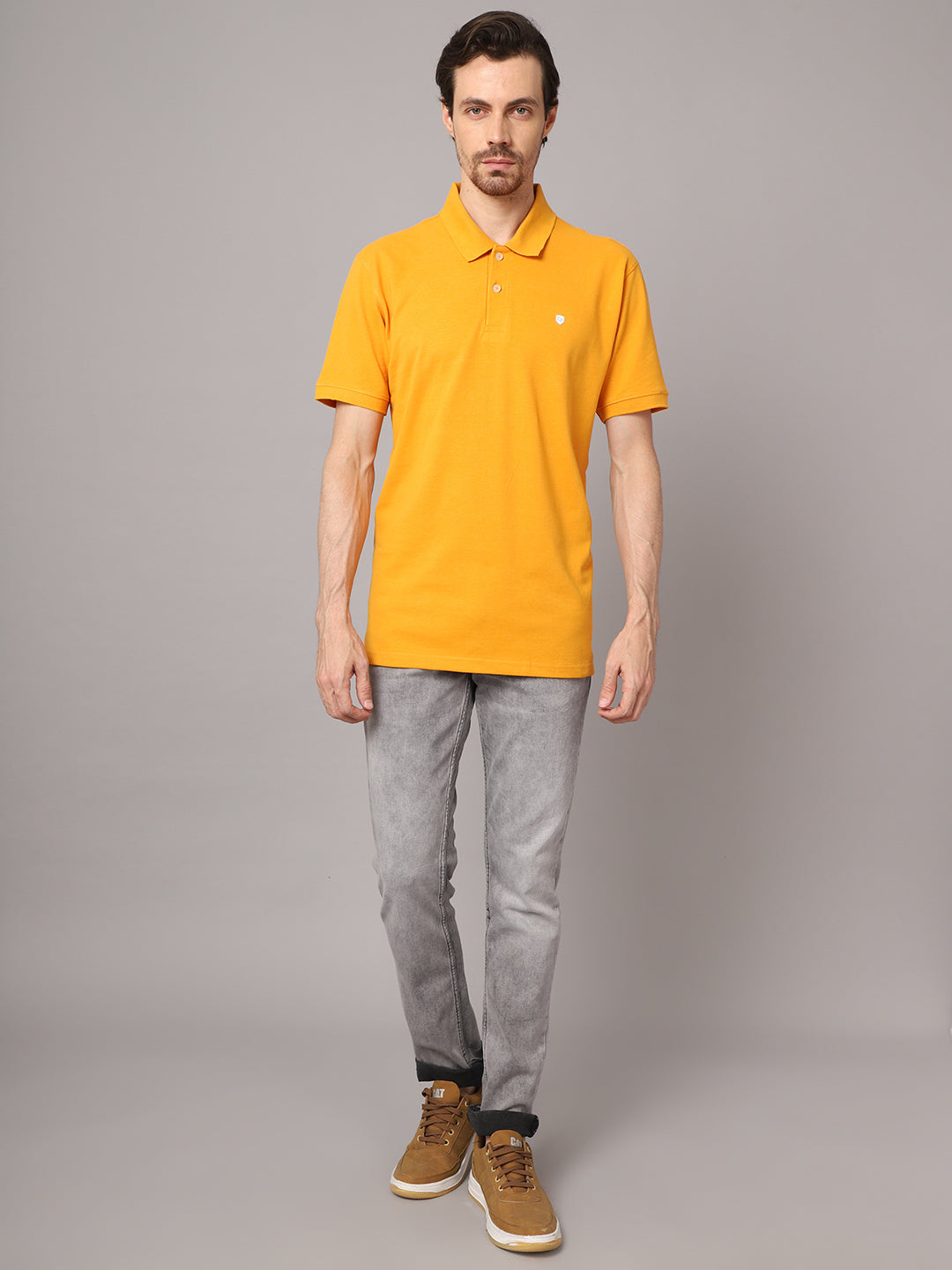 Cantabil Mens Mustard T-Shirt (7048933474443)