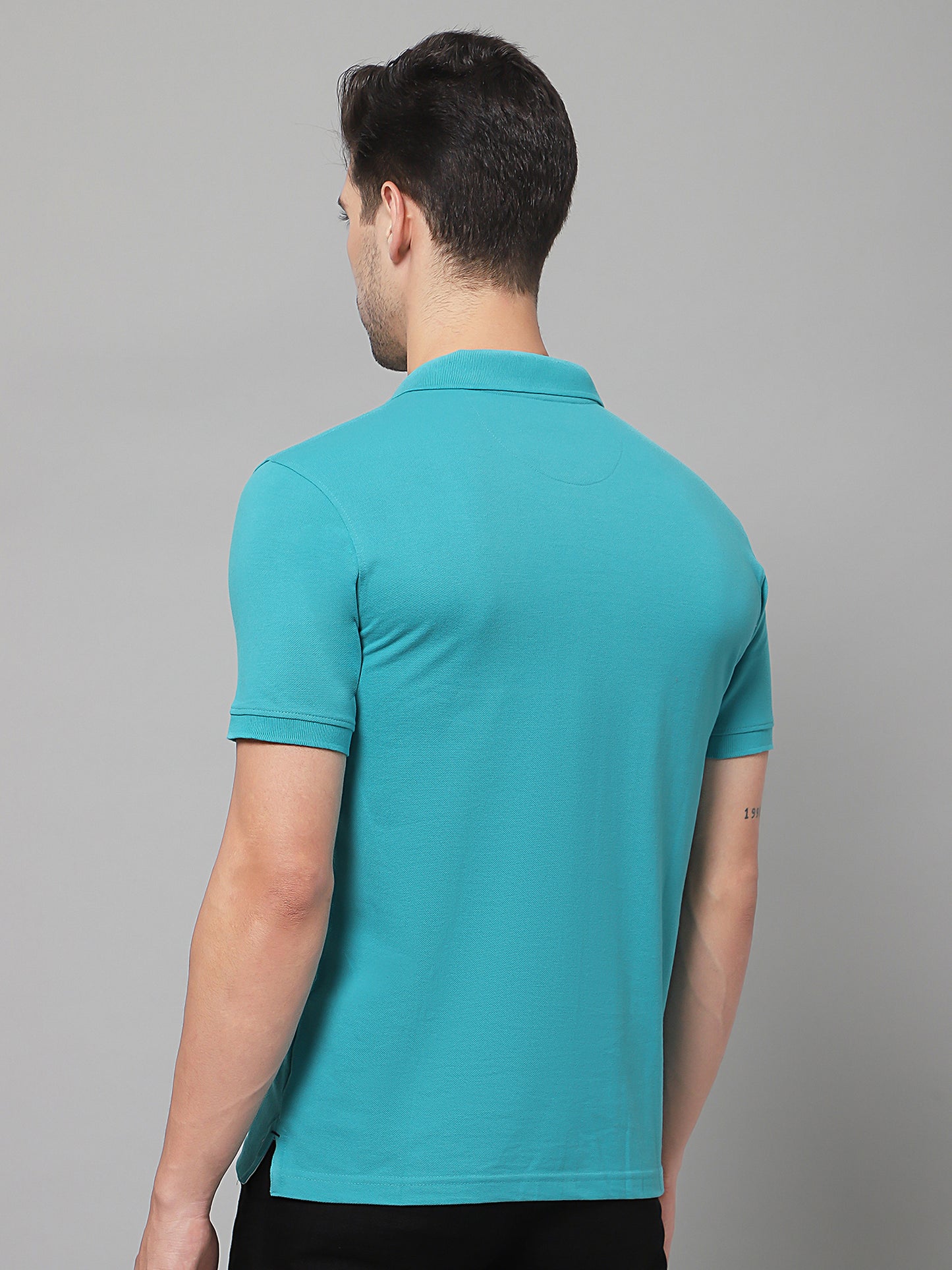 Cantabil Men Turquoise T-Shirt (7132825813131)