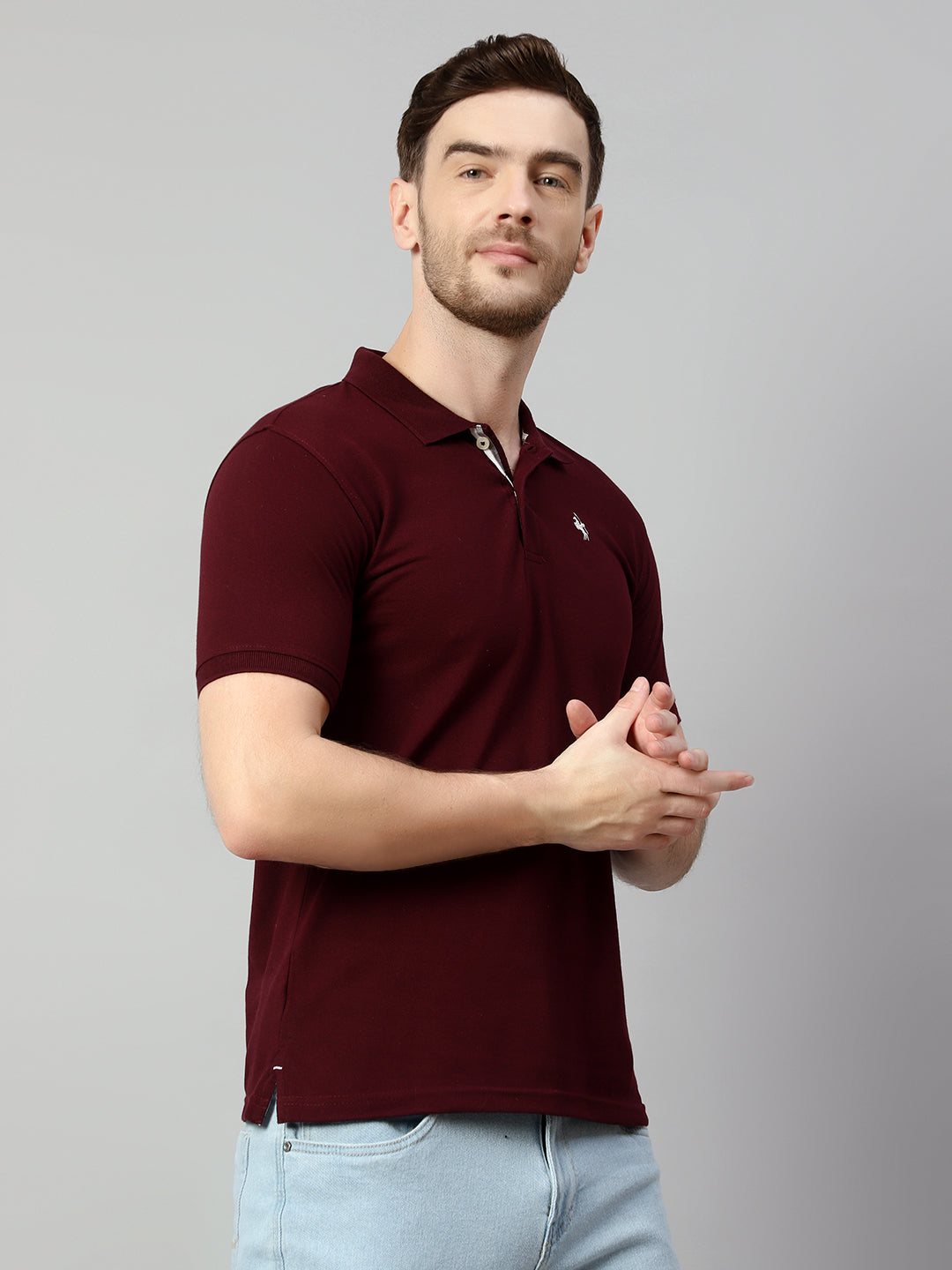 Cantabil Men Wine T-Shirt (7113876045963)