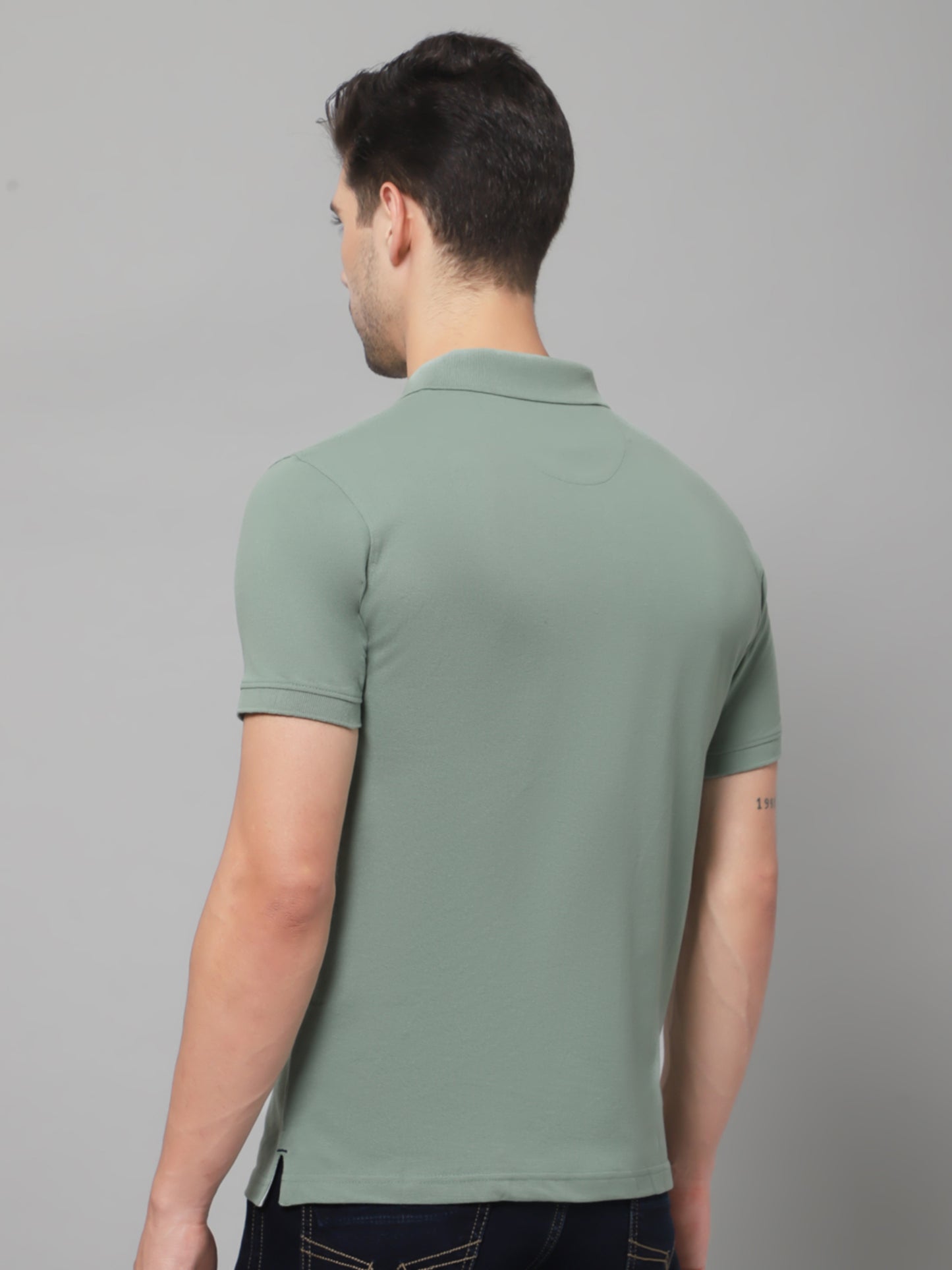 Cantabil Men Green T-Shirt (7132826206347)