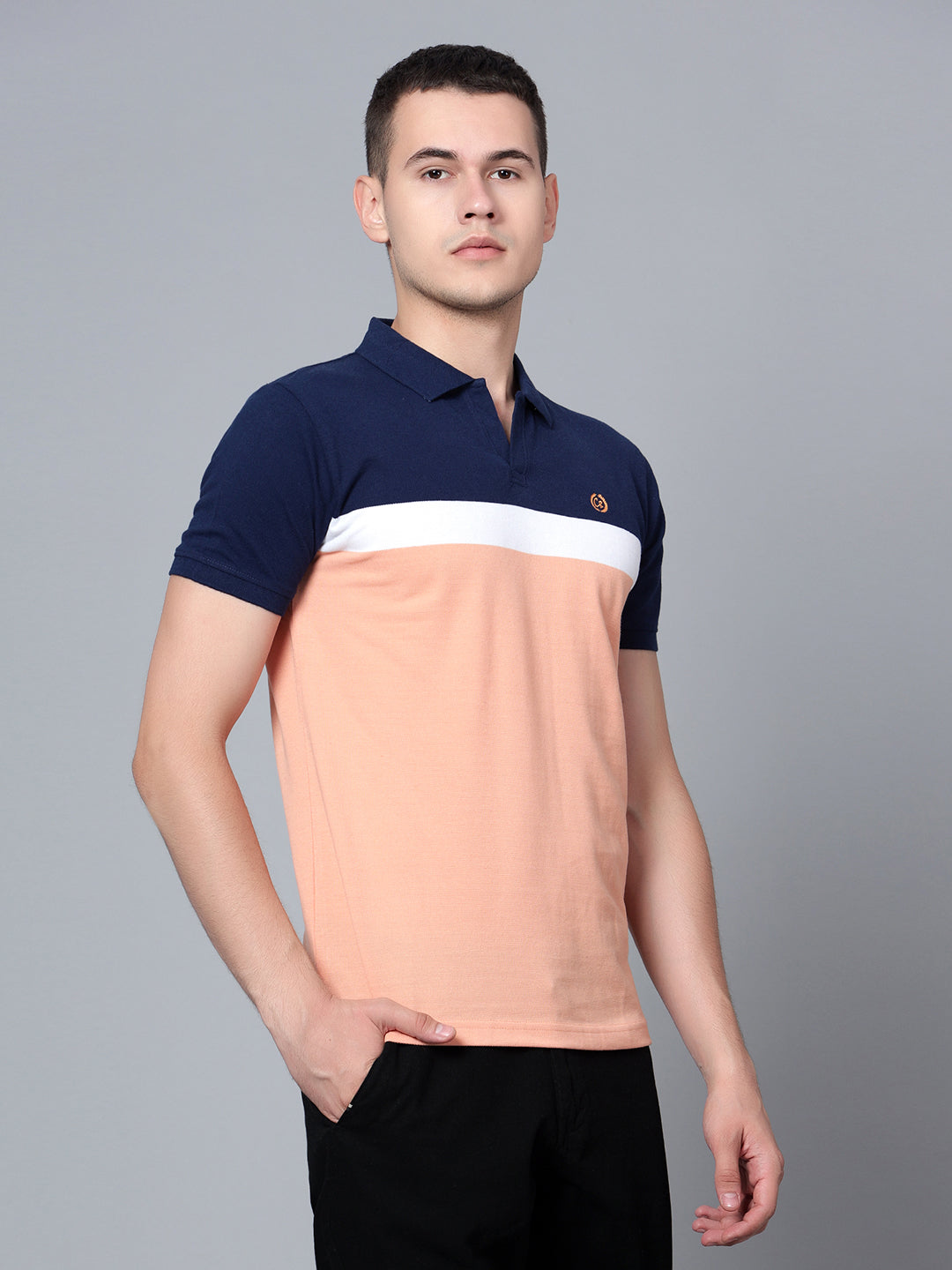 Cantabil Men Navy Polo T-Shirt (7133847027851)