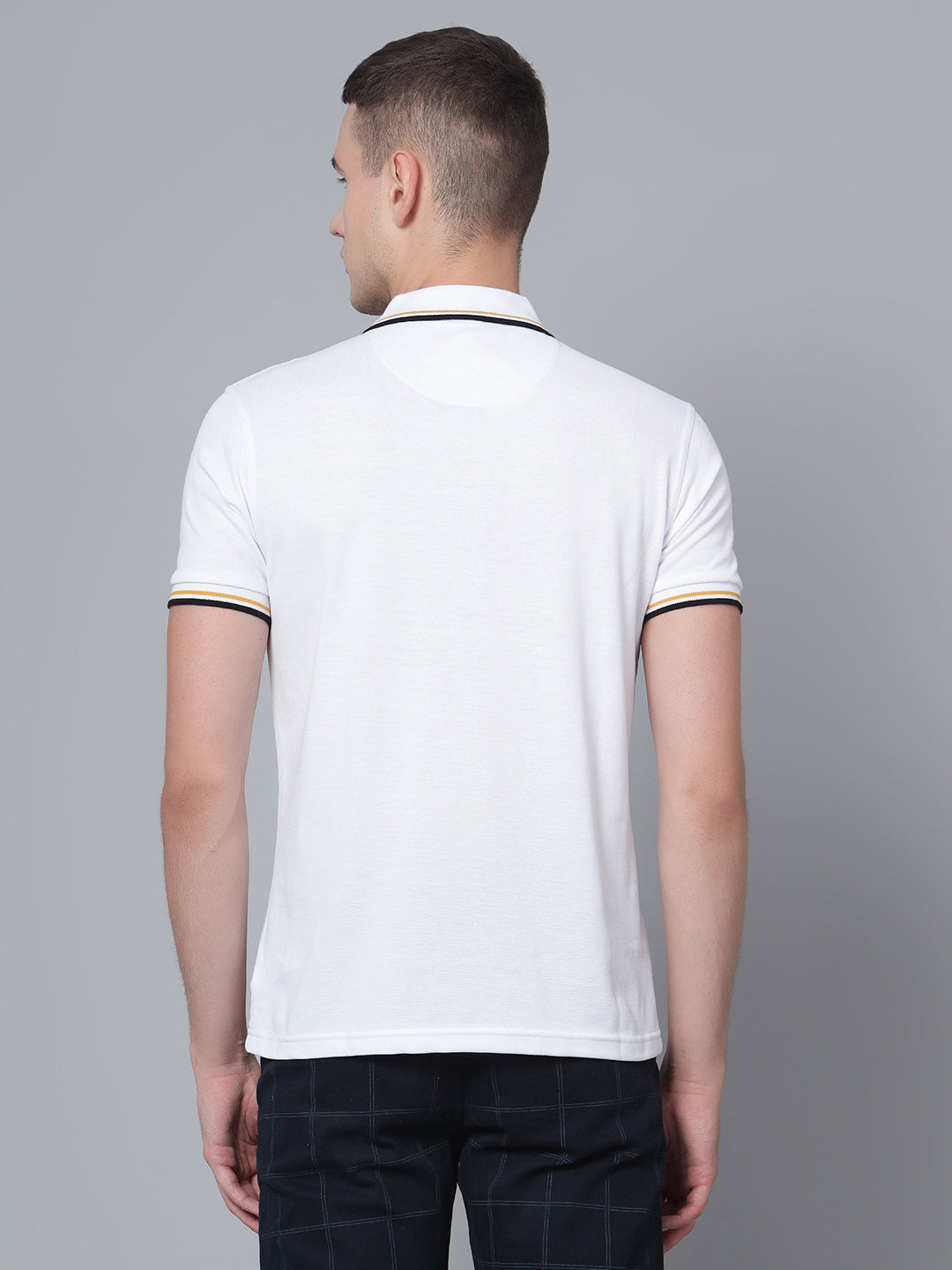 Cantabil Men White Polo T-Shirt (7133902504075)