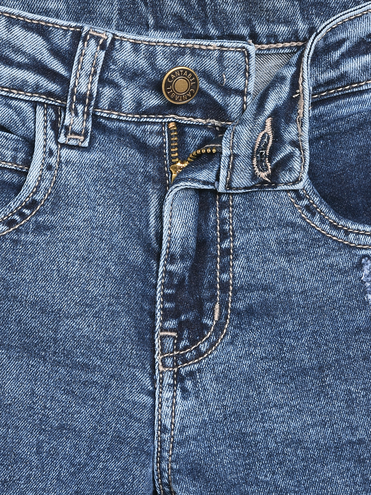 Cantabil Boy's Denim Helium Wash Shorts (6800860479627)