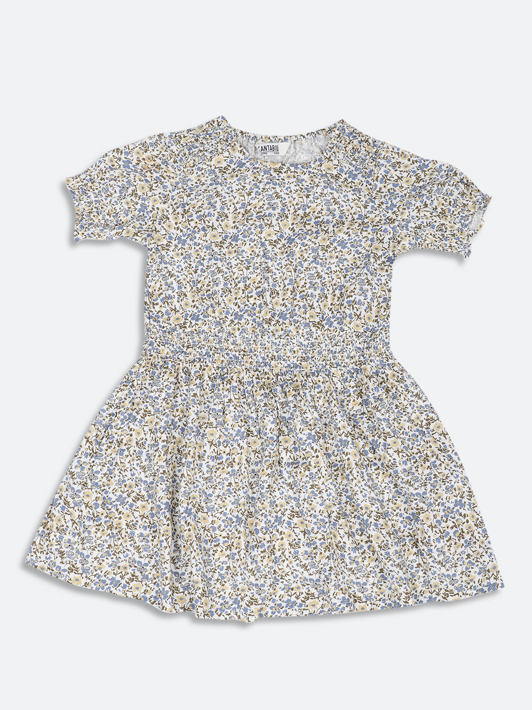 Cantabil Girls Off White Dress (6934376185995)