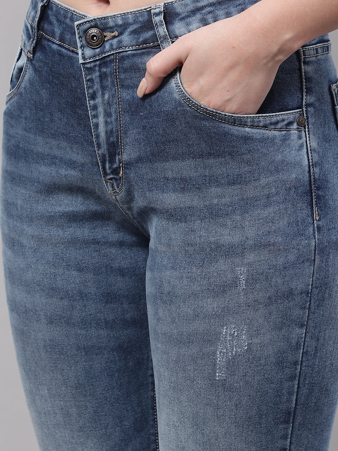 Cantabil Women Medium Mercerised Jeans (7082646241419)