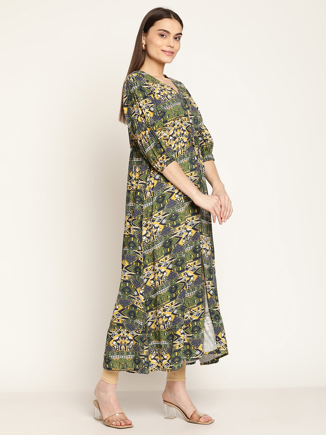 Cantabil Women's Green Dress (6837034582155)