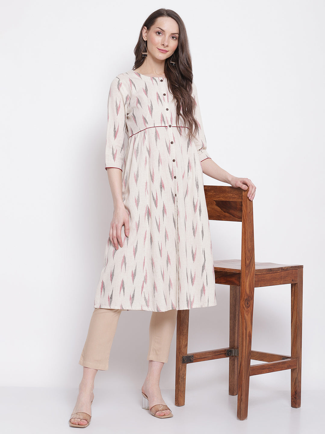 Cantabil Women's Off White Kurta (6798599225483)