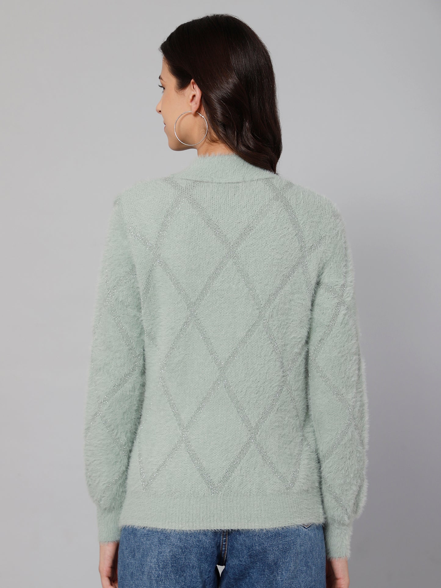Cantabil Women Green Sweater (7025803559051)