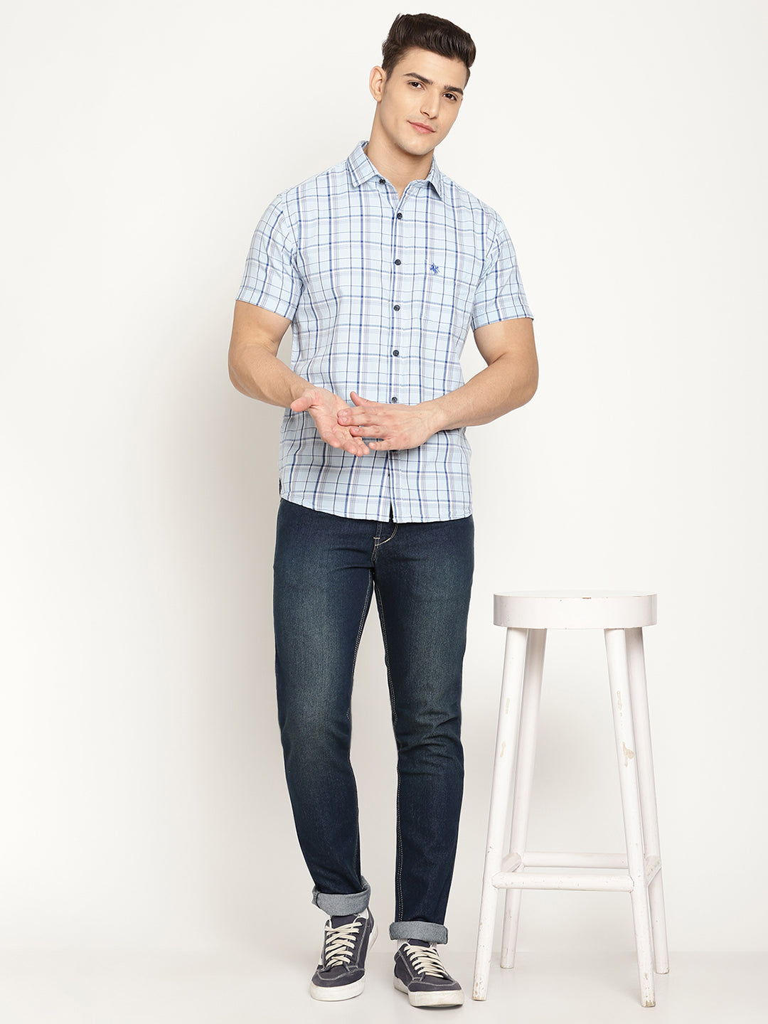 Cantabil Men's Dirty Blue Denim (6831279505547)