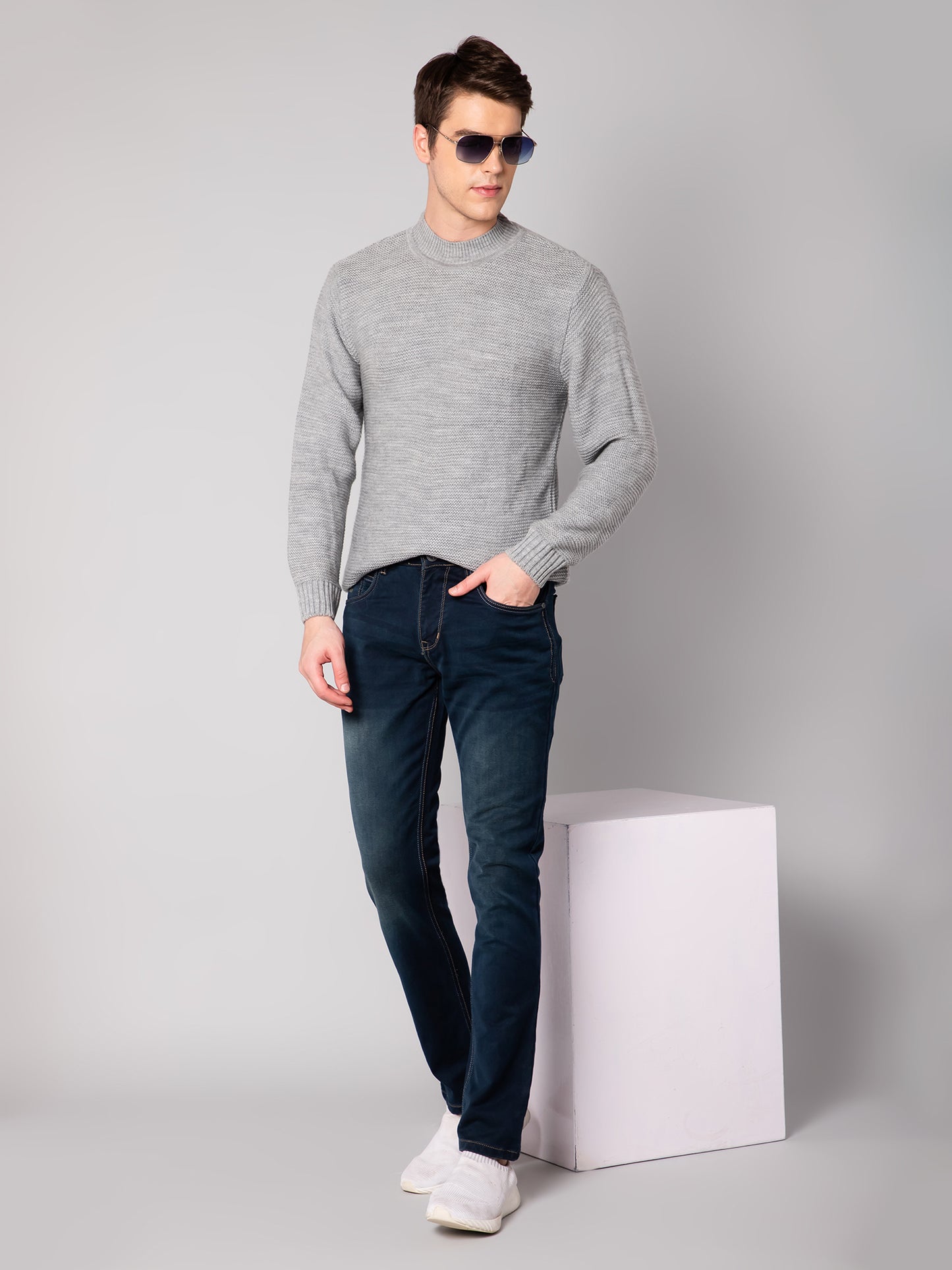 Cantabil Mens Green Jeans (7034059358347)