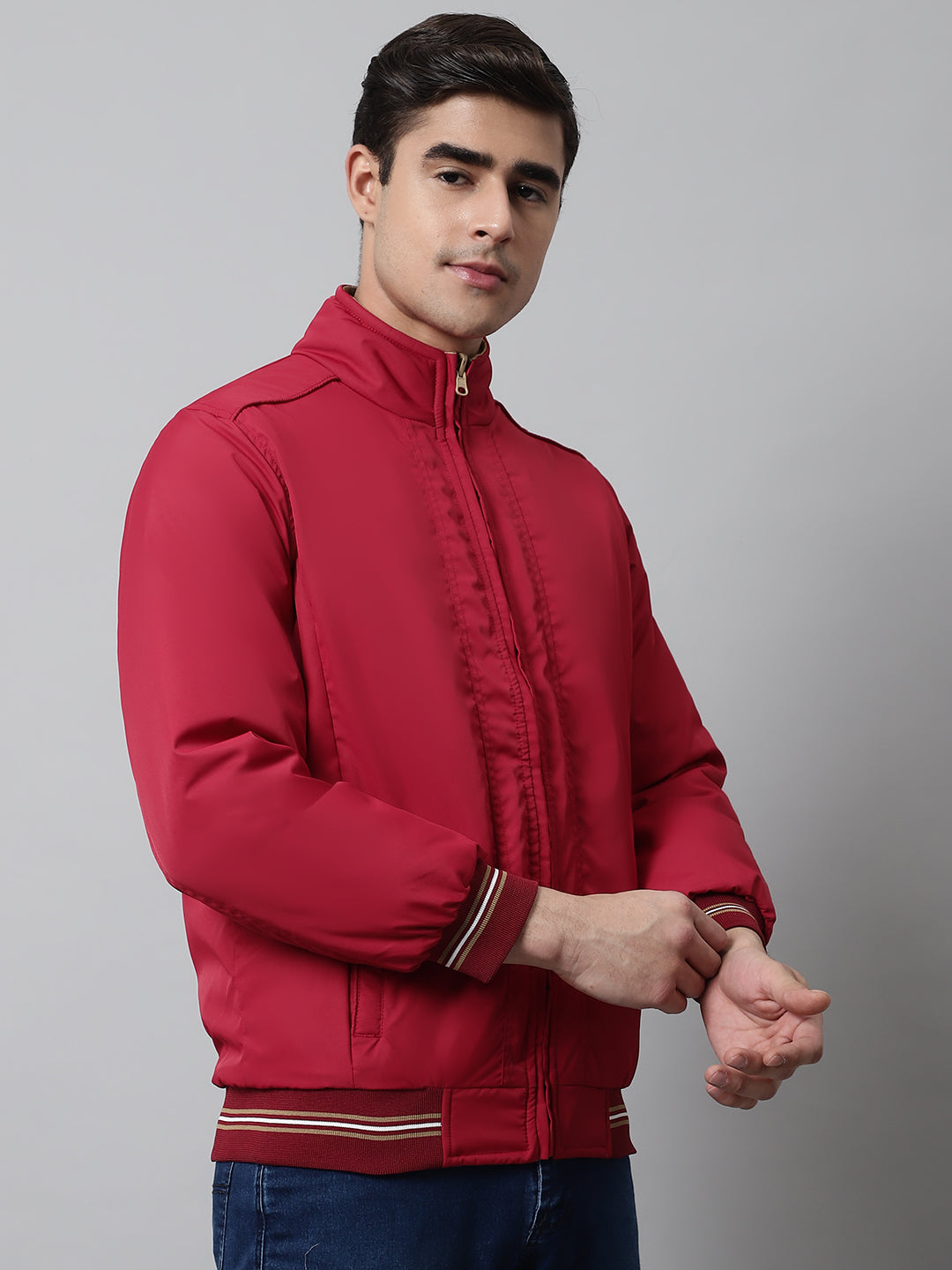 Cantabil Mens Maroon Reversible Jacket (7061815394443)