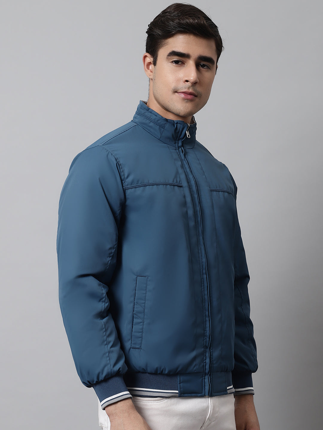 Cantabil Mens Blue Reversible Jacket (7061816017035)
