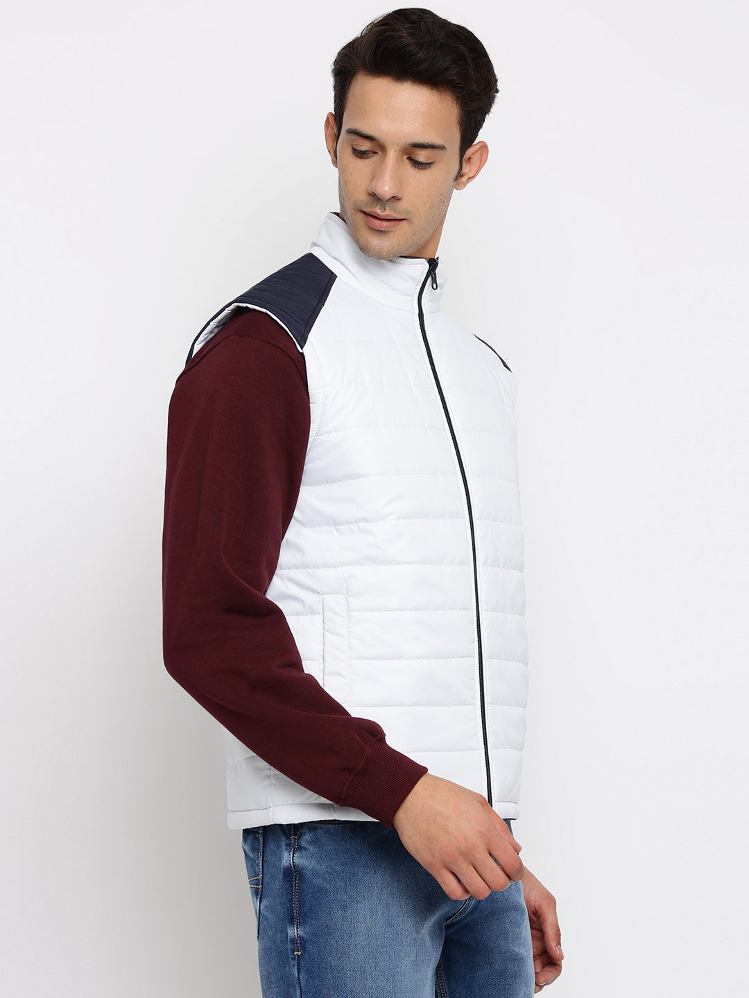 Cantabil Men White Jacket (7046644170891)
