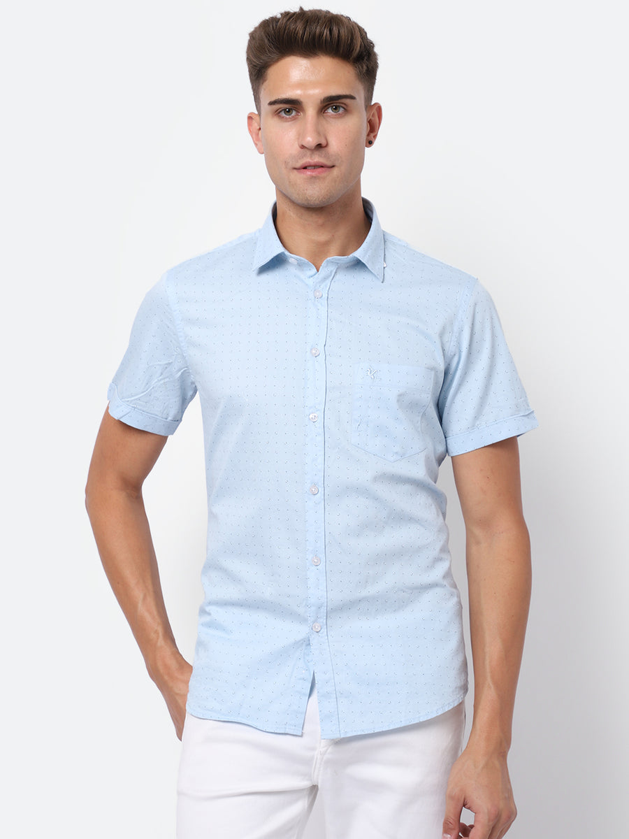 Sky blue hot sale half shirt