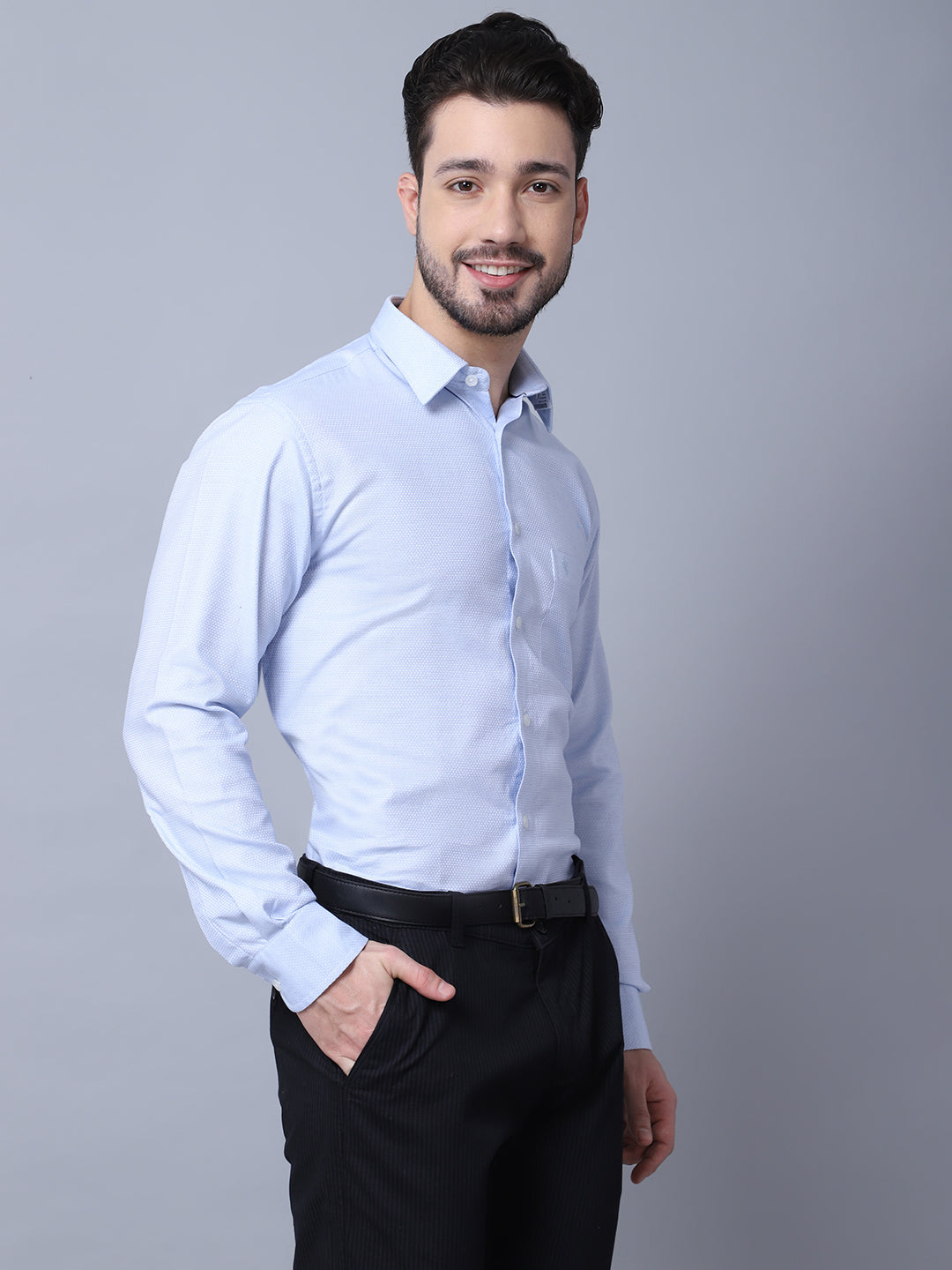 Cantabil Mens Sky Blue Shirt (7048916500619)