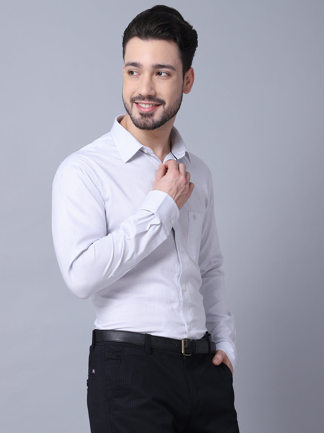 Cantabil Mens Light Grey Shirt (7048918630539)