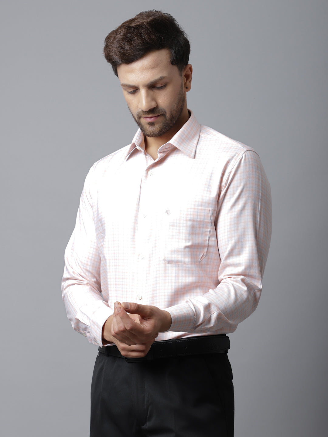 Cantabil Men Peach Shirt (7048919842955)