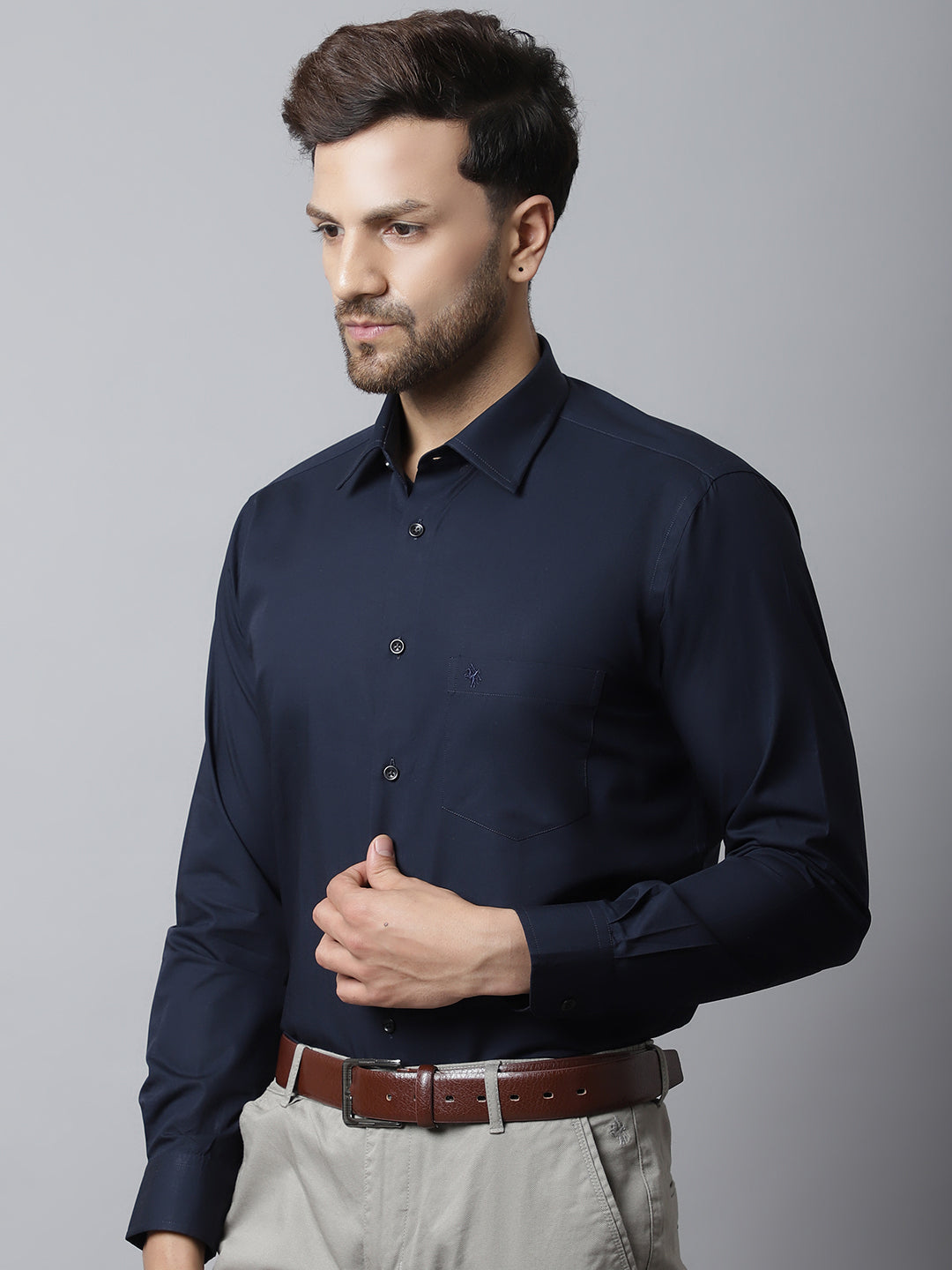 Cantabil Men Navy Shirt (7048930427019)