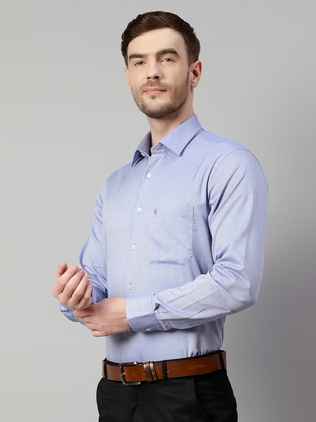 Cantabil Men Sky Blue Shirt (7113800351883)