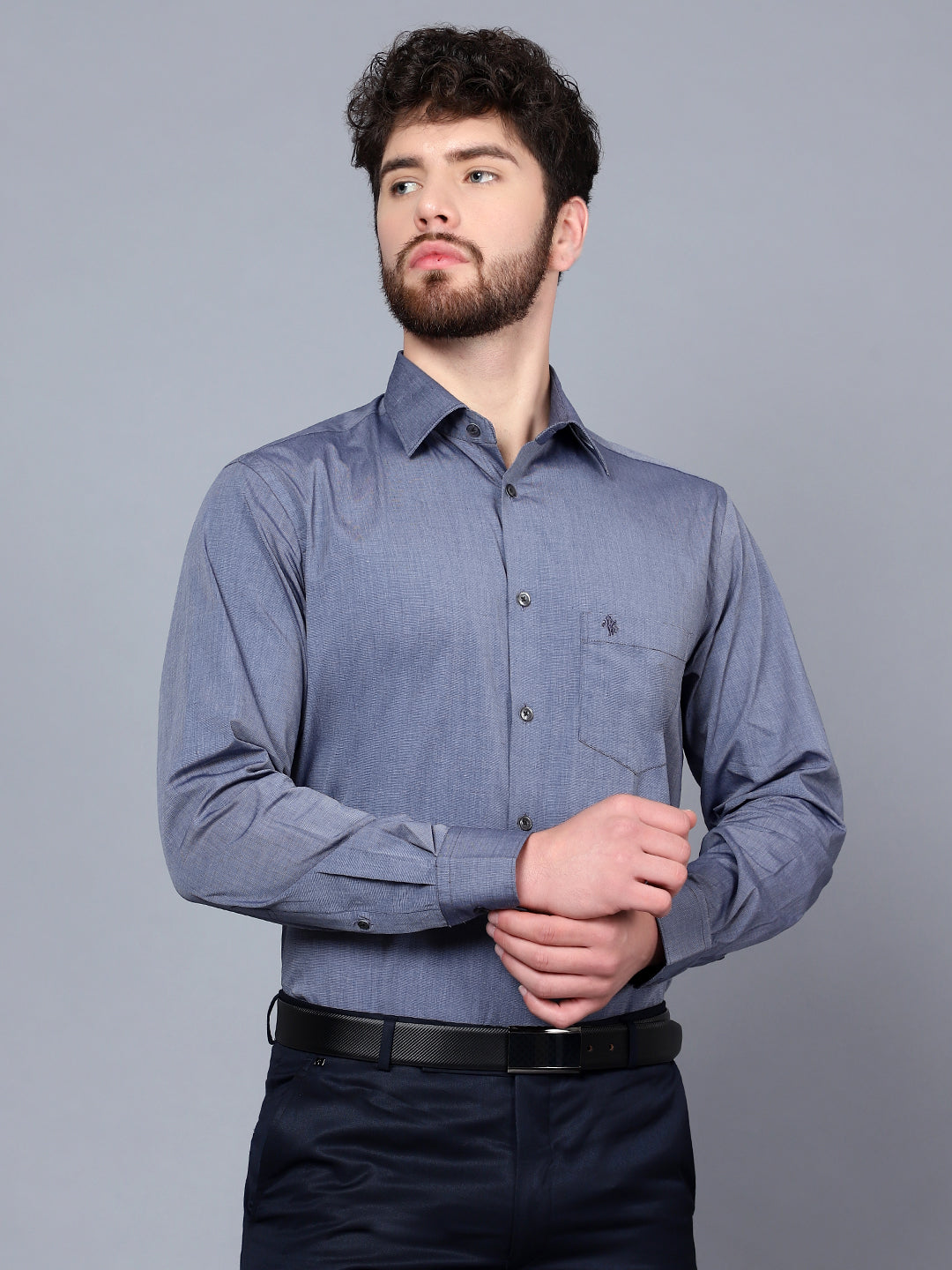 Cantabil Men Grey Shirt (7091407061131)