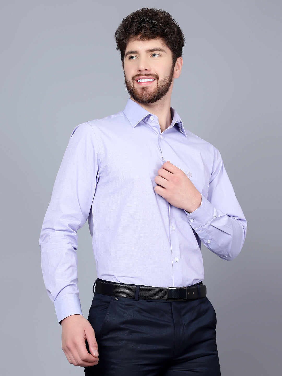 Cantabil Men Purple Shirt (7091412074635)