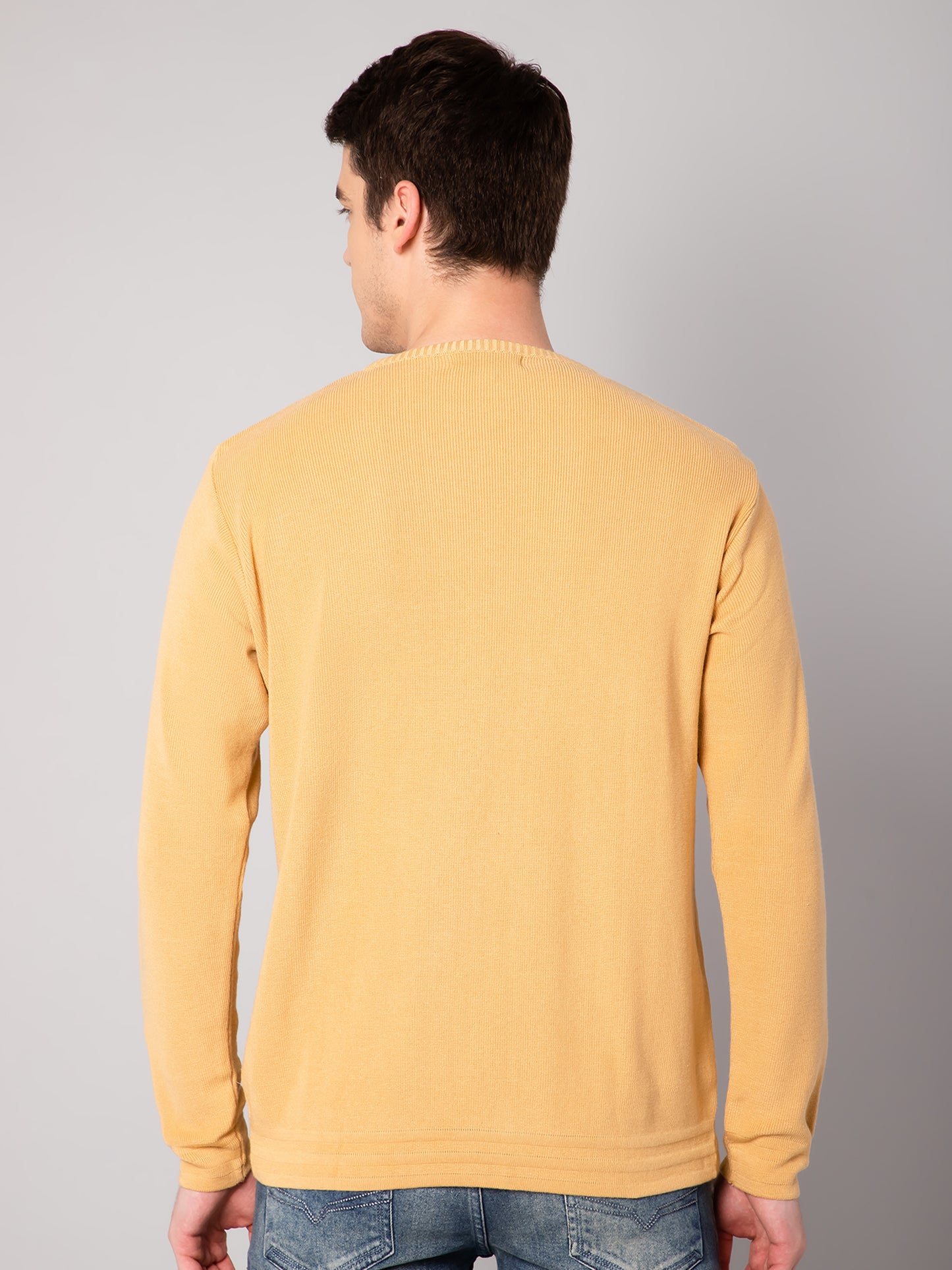 Cantabil Mens Mustard Sweater (7031707828363)