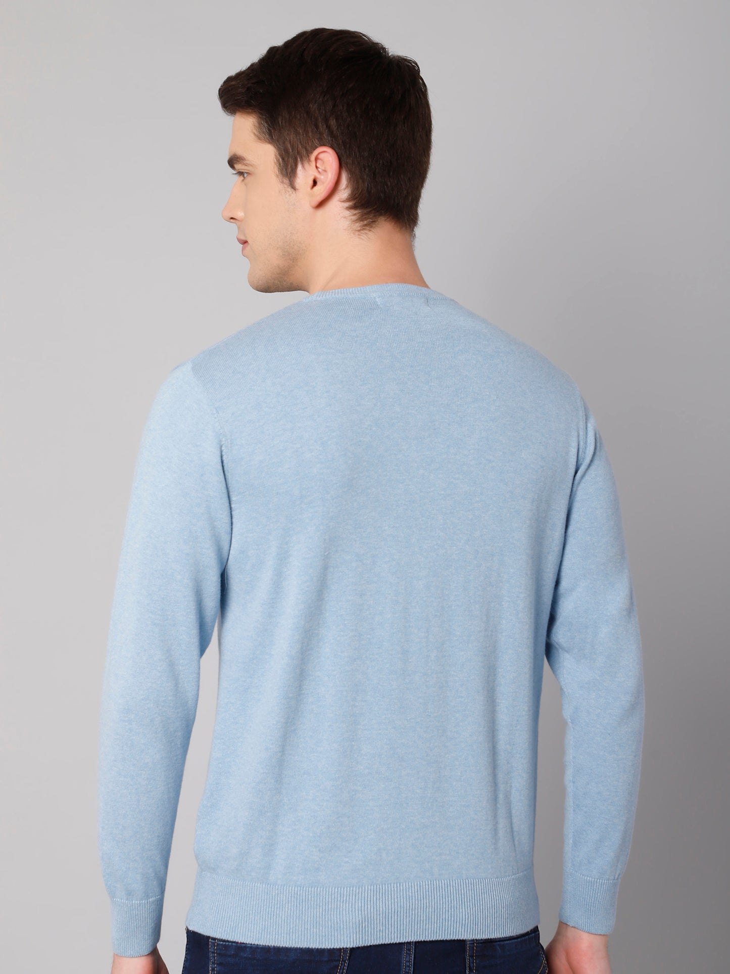 Cantabil Mens Sky Melange Sweater (7032521687179)