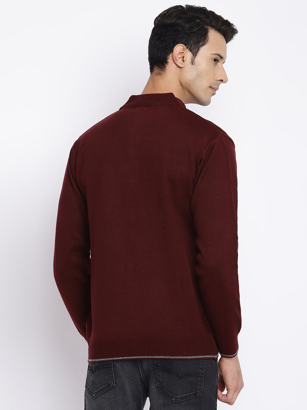 Cantabil Men Maroon Sweater (7046849888395)