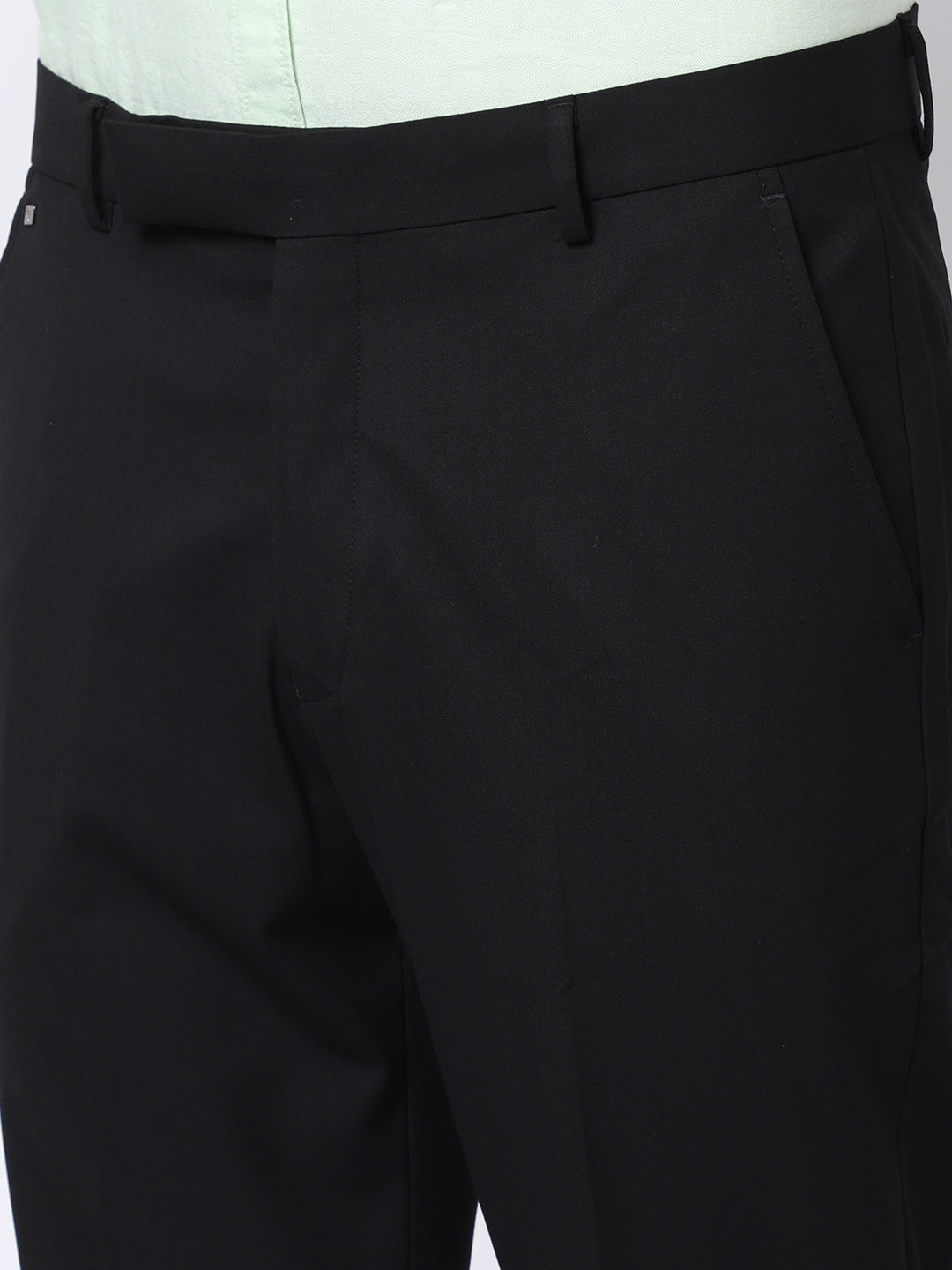 Cantabil Men's Black Trouser (6930337890443)