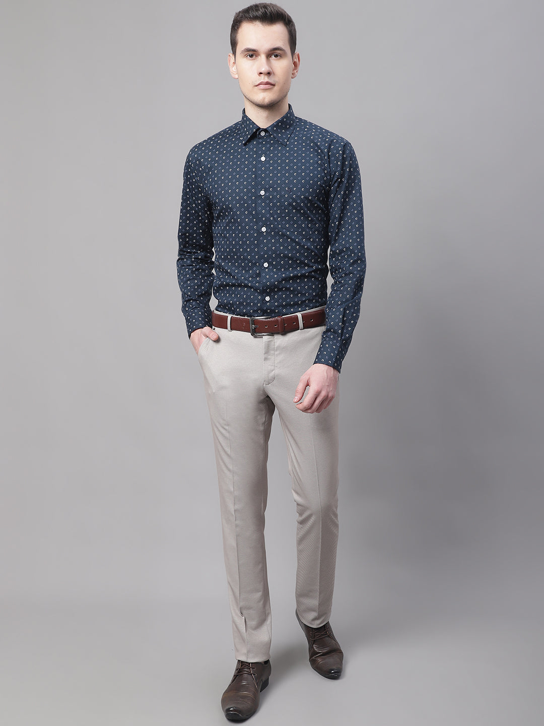 Cantabil Men's Fawn Trouser (7071198838923)